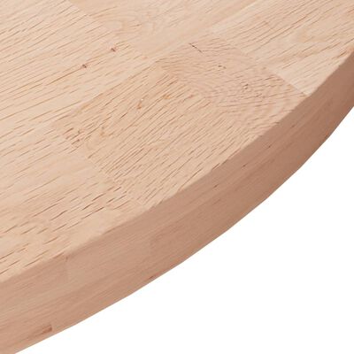 vidaXL Round Table Top Ø70x4 cm Untreated Solid Wood Oak