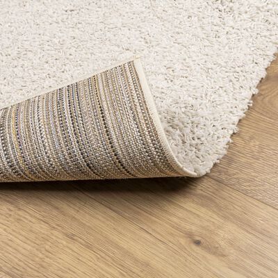 vidaXL Shaggy Rug PAMPLONA High Pile Modern Cream 200x200 cm