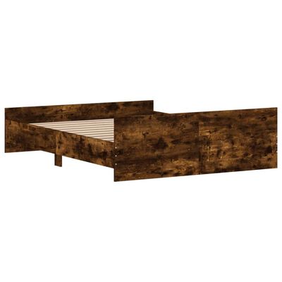 vidaXL Bed Frame without Mattress Smoked Oak 160x200 cm