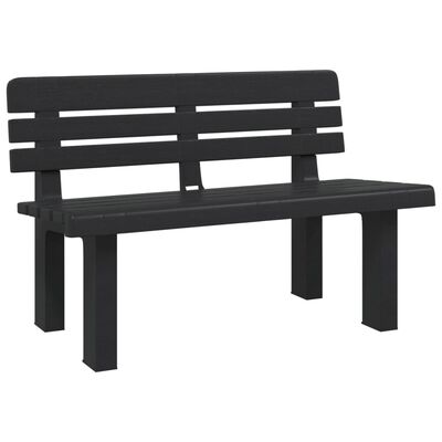 vidaXL Garden Bench Anthracite 110x52x71 cm Polypropylene