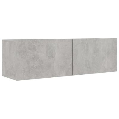 vidaXL 8 Piece TV Cabinet Set Concrete Grey Engineered Wood