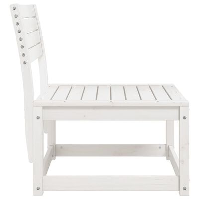 vidaXL Garden Sofa White Solid Wood Pine