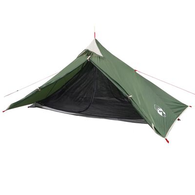 vidaXL Camping Tent Tipi 1-Person Green Waterproof