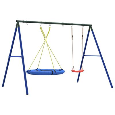 vidaXL Outdoor Swing Set with Swing and Saucer Swing