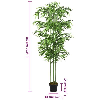 vidaXL Artificial Bamboo Tree 864 Leaves 180 cm Green