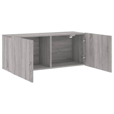 vidaXL TV Cabinet Wall-mounted Grey Sonoma 100x30x41 cm