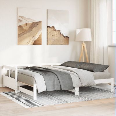 vidaXL Daybed without Mattress White 80x200 cm Solid Wood Pine