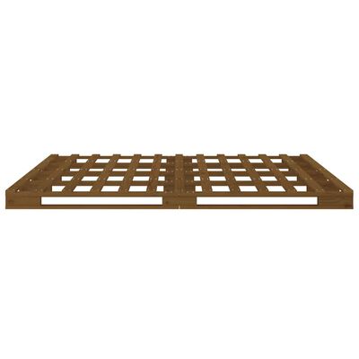 vidaXL Bed Frame without Mattress Honey Brown 150x200 cm King Size Solid Wood Pine