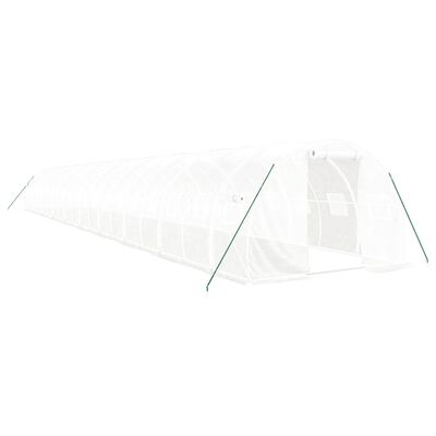 vidaXL Greenhouse with Steel Frame White 60 m² 20x3x2 m