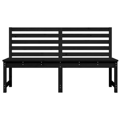 vidaXL Garden Bench Black 157.5 cm Solid Wood Pine