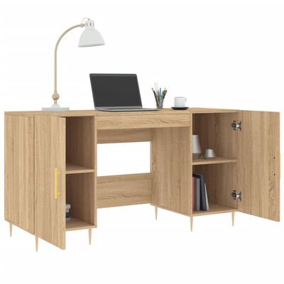 vidaXL Desk Sonoma Oak 140x50x75 cm Engineered Wood