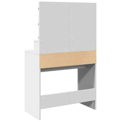 vidaXL Dressing Table with LED White 80x41x134.5 cm