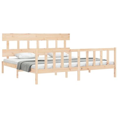 vidaXL Bed Frame without Mattress 200x200 cm Solid Wood Pine