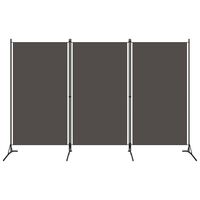 vidaXL 3-Panel Room Divider Anthracite 260x180 cm