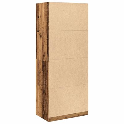 vidaXL Wardrobe Old Wood 80x50x200 cm Engineered Wood