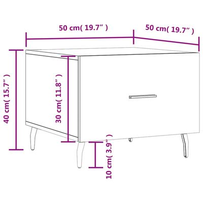 vidaXL Coffee Tables 2 pcs Sonoma Oak 50x50x40 cm Engineered Wood