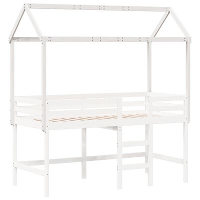 vidaXL Kids' Bed Roof White 207x80.5x151.5 cm Solid Wood Pine