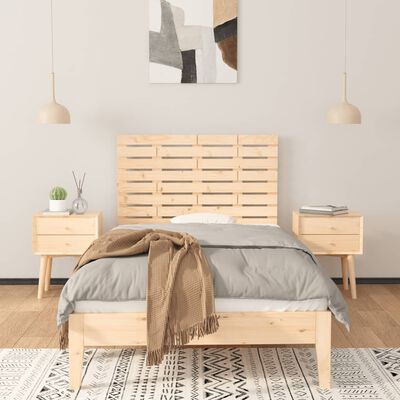 vidaXL Wall Headboard 106x3x63 cm Solid Wood Pine