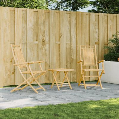 vidaXL Folding Garden Chairs 2 pcs 53x66x99 cm Bamboo