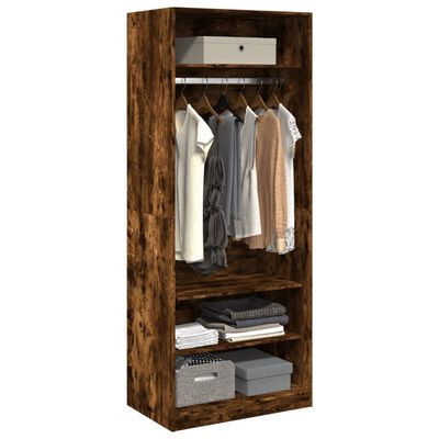 vidaXL Wardrobe Smoked Oak 80x50x200 cm Engineered Wood