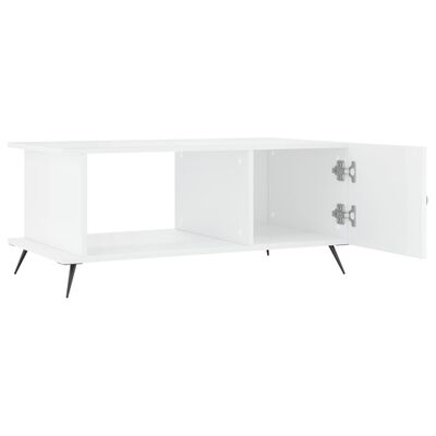 vidaXL Coffee Table High Gloss White 90x50x40 cm Engineered Wood