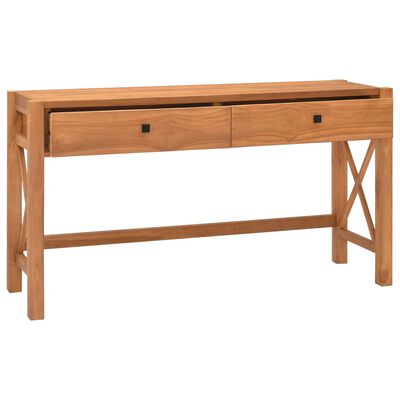 vidaXL Desk with Drawers 120x40x75 cm Solid Wood Teak