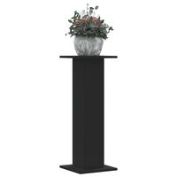 vidaXL Plant Stands 2 pcs Black 30x30x80 cm Engineered Wood