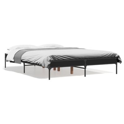 vidaXL Bed Frame without Mattress Black 135x190 cm Double