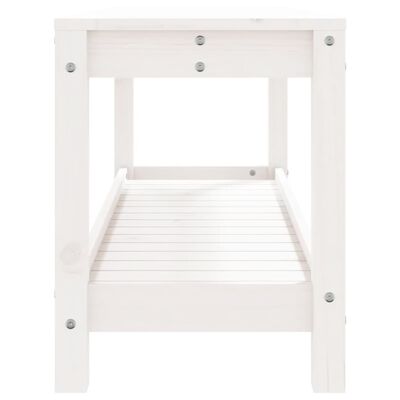 vidaXL Garden Bench White 108x35x45 cm Solid Wood Pine