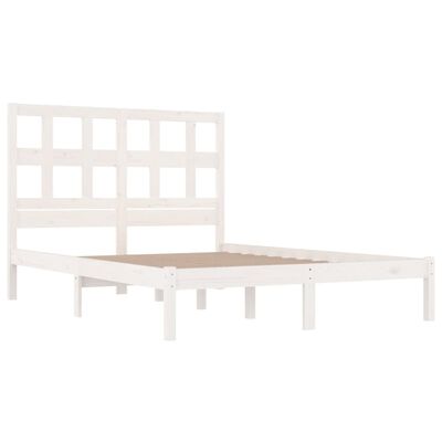 vidaXL Bed Frame without Mattress White 120x200 cm Solid Wood Pine