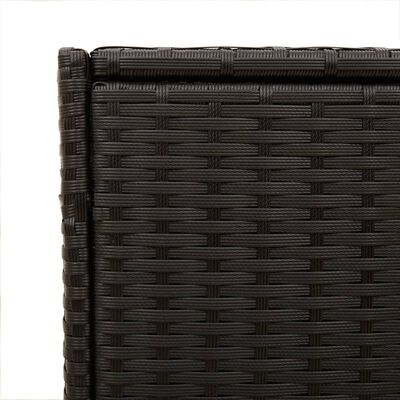 vidaXL Garden Storage Box Black 283L Poly Rattan