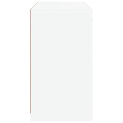 vidaXL Sideboard with LED Lights White 60.5x37x67 cm