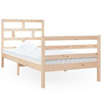 vidaXL Bed Frame without Mattress 90x190 cm Single Solid Wood