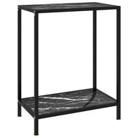 vidaXL Console Table Black 60x35x75 cm Tempered Glass