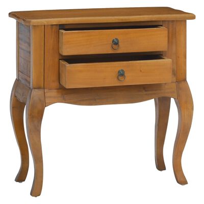 vidaXL Side Table with Drawers 60x30x60 cm Solid Wood Mahogany