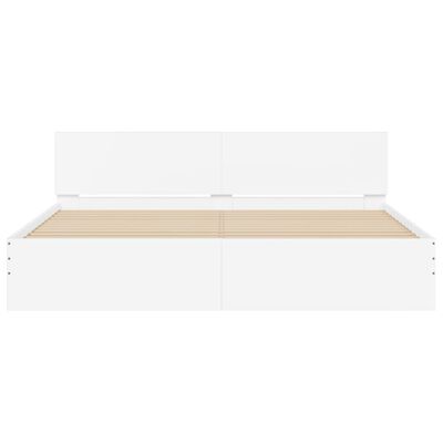 vidaXL Bed Frame without Mattress White 180x200 cm Super King