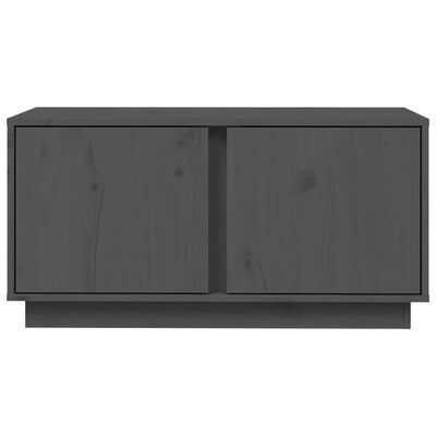 vidaXL TV Cabinet Grey 80x35x40.5 cm Solid Wood Pine