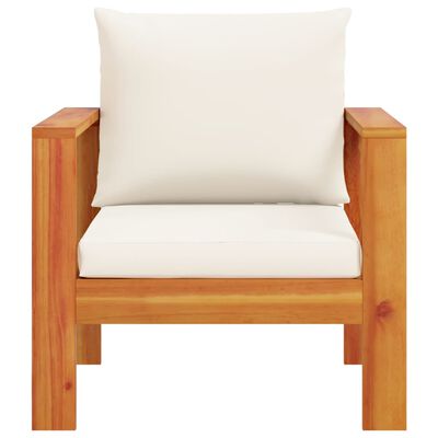 vidaXL Garden Chair with Cushions Solid Wood Acacia