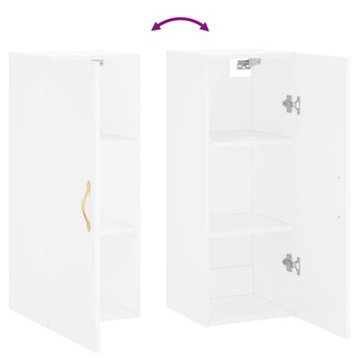 vidaXL Wall Mounted Cabinet White 34.5x34x90 cm