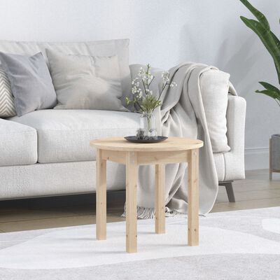 vidaXL Coffee Table Ø 45x40 cm Solid Wood Pine