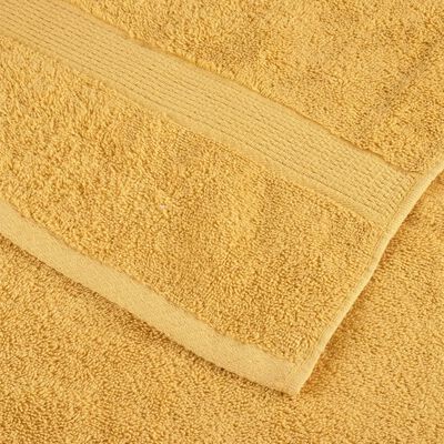 vidaXL Premium Soap Towels SOLUND 2pcs Gold 30x30cm 600gsm