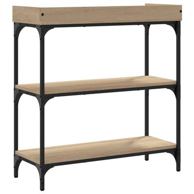 vidaXL Console Table with Shelves Sonoma Oak 75x30x80 cm