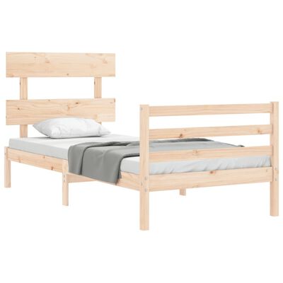 vidaXL Bed Frame without Mattress Single Solid Wood