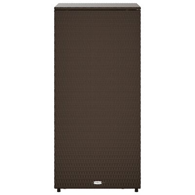 vidaXL Garden Storage Cabinet Brown 50x55x115 cm Poly Rattan