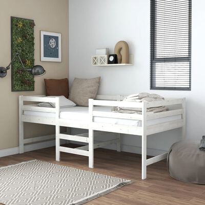 vidaXL Bed Frame without Mattress White 90x200 cm Solid Wood Pine