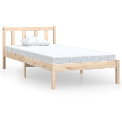 vidaXL Bed Frame without Mattress Solid Wood Small Single