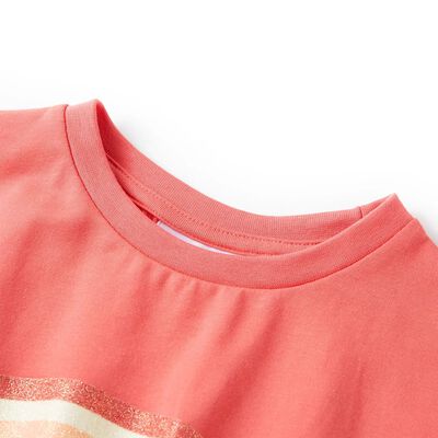 Kids' Dress with Drawstring Coral 128