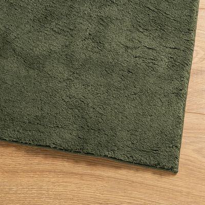 vidaXL Rug HUARTE Short Pile Soft and Washable Forest Green 160x160 cm