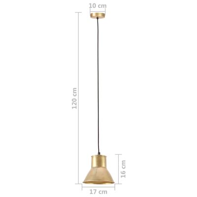 vidaXL Hanging Lamp 25 W Brass Round 17 cm E27