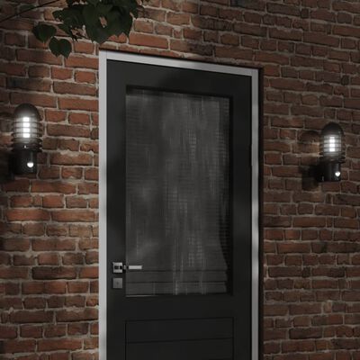 vidaXL Outdoor Wall Light with Sensor Black Stainless Steel